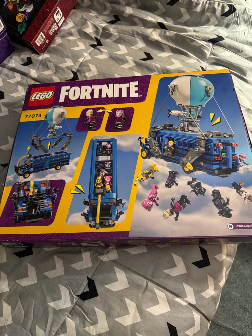 Lego Fortnite Blue Battle Bus Playset with White Balloon